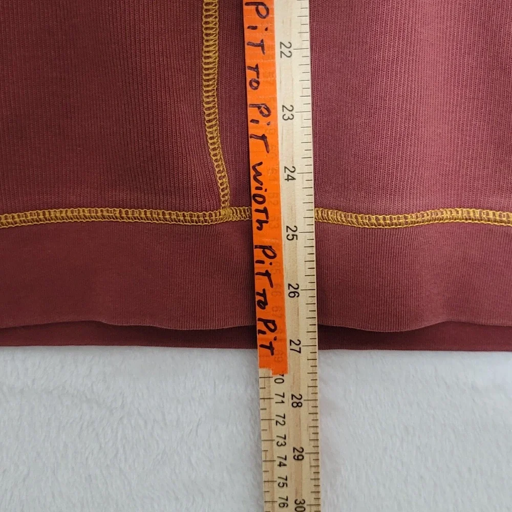 Orvis Men's Sweater Size XL  X Large Dark Red Thick Cotton Long Sleeve Casual